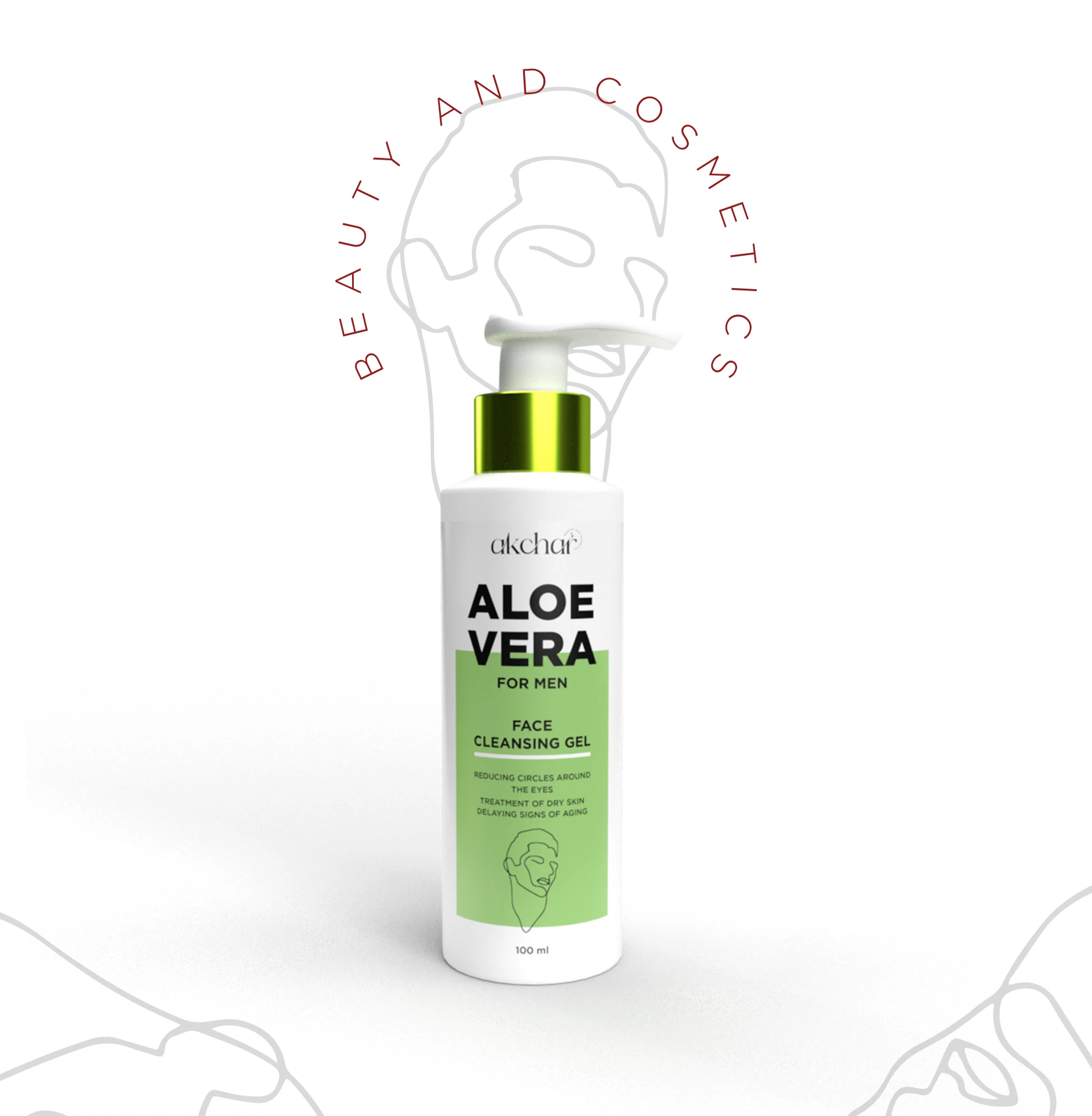 Foaming Gel - Aloe Vera Face Cleansing Gel for Men - Image 1
