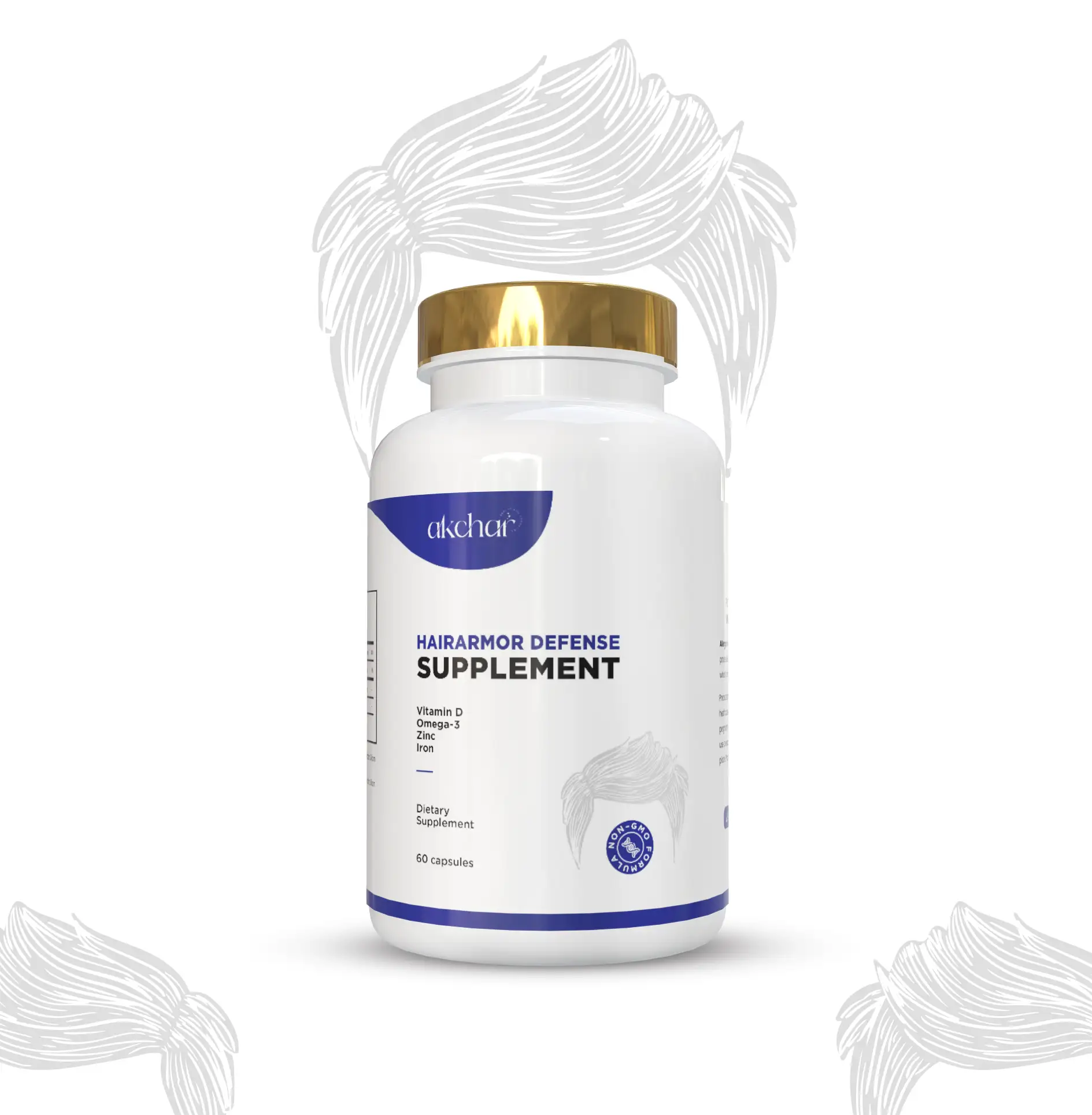 Hérarmour Defense - Dietary Supplement for Hair Growth for Men - Image 1